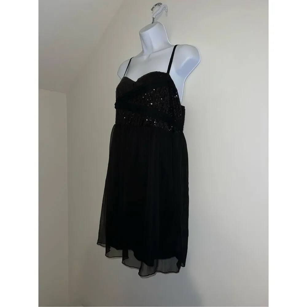 Women’s Black American Rag Sequined Mini Dress/Top - Picture 3 of 8